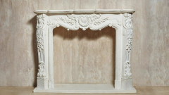Мраморный портал белого цвета для отделки камина Lurd M20 из натурального камня Bianco Extra 5031119020_1