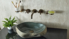 Мойка в ванную Piedra M437 из речного камня  Verde ИНДОНЕЗИЯ 00503011437_2