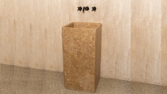 Каменная мойка Cubise M6 из бежевого травертина Classico Romano ТУРЦИЯ 932004076 для  комнаты_2