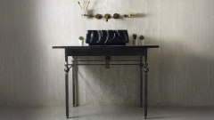 Кованая подставка под раковину Genesis M5 из кованой стали Black Silver patina 149502225_1