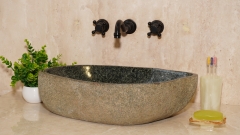 Раковина для ванной Piedra M599 из речного камня  Gris ИНДОНЕЗИЯ 00504511599_1