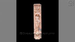 Каменная пилястра Jenit Fiorame из розового мрамора Sunset Red в сборе _1