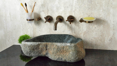 Раковина для ванной Piedra M391 из речного камня  Gris ИНДОНЕЗИЯ 00504511391_1