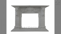 Каменный портал белого цвета для облицовки камина Iboni из мрамора Bianco Extra 356111401_1