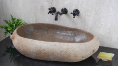Раковина для ванной Piedra M631 из речного камня  Beige ИНДОНЕЗИЯ 00501111631_1