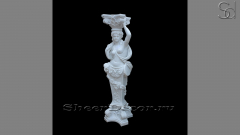Мраморная кариатида Jelma из камня Bianco Carrara в сборе _1
