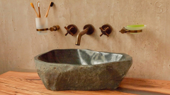 Мойка в ванную Piedra M274 из речного камня  Negro ИНДОНЕЗИЯ 00506911274_1