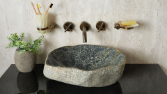 Раковина для ванной Piedra M368 из речного камня  Lima ИНДОНЕЗИЯ 00542511368_2