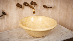 Мраморная раковина Afra из желтого камня Silvia Oro ЕГИПЕТ 206029111 для ванной комнаты_1