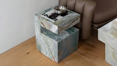 Каменный стол Gabinete из голубого оникса Blue Onyx в сборе _9