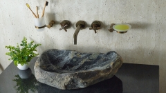 Мойка в ванную Piedra M538 из речного камня  Gris ИНДОНЕЗИЯ 00504511538_2