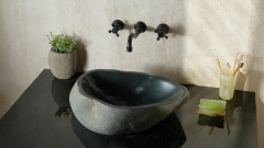 Раковина для ванной Piedra M449 из речного камня  Verde ИНДОНЕЗИЯ 00503011449_2