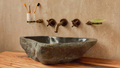 Раковина для ванной Piedra M319 из речного камня  Gris ИНДОНЕЗИЯ 00504511319_1