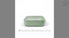 Зеленая раковина Olivia из архитектурного бетона Concrete Menthol РОССИЯ 117810111 для ванной комнаты_1