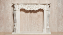 Каменный портал белого цвета для облицовки камина Lurd M19 из мрамора Bianco Extra 5031119019_7