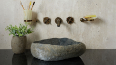 Раковина для ванной Piedra M354 из речного камня  Gris ИНДОНЕЗИЯ 00504511354_2