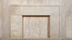 Декоративный портал бежевого цвета для облицовки камина Leto из камня травертина Classico Romano 482004001_1