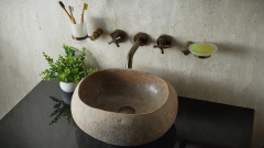 Раковина для ванной Piedra M382 из речного камня  Beige ИНДОНЕЗИЯ 00501111382_2