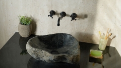 Раковина для ванной Piedra M579 из речного камня  Gris ИНДОНЕЗИЯ 00504511579_2