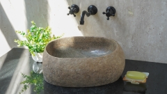 Мойка в ванную Piedra M487 из речного камня  Beige ИНДОНЕЗИЯ 00501111487_1