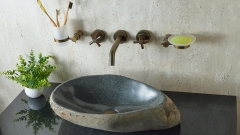 Раковина для ванной Piedra M540 из речного камня  Gris ИНДОНЕЗИЯ 00504511540_2
