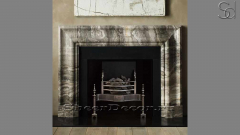 Декоративный портал серого цвета для облицовки камина Lani M4 из камня травертина Horizont Travertine 474147104_1