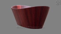 Дизайнерская ванна Perla M4 из красного дерева Mahagoni 030433154 овальной формы_1