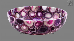 Каменная мойка Bowl M4 из фиолетового агата Violet Agate ИНДИЯ 637544114 для ванной комнаты_2