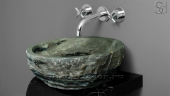 Каменная мойка Sfera из зеленого кварцита Dragon Green ИНДИЯ 001014311 для ванной комнаты_7