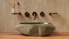 Мойка в ванную Piedra M330 из речного камня  Gris ИНДОНЕЗИЯ 00504511330_7