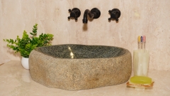 Мойка в ванную Piedra M600 из речного камня  Gris ИНДОНЕЗИЯ 00504511600_1