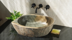 Мойка в ванную Piedra M493 из речного камня  Beige ИНДОНЕЗИЯ 00501111493_1