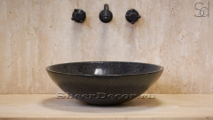 Гранитная раковина Sfera из черного камня Grey Pearl КИТАЙ 001169111 для ванной комнаты_2
