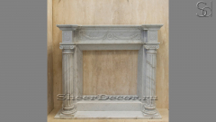 Мраморный портал белого цвета для отделки камина Rohan M3 из натурального камня Clouds 628010903_1