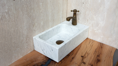 Мраморная раковина Bano из белого камня Bianco Carrara ИТАЛИЯ 510005111 для ванной комнаты_1