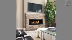 Каминный портал Manlio из натурального пластового камня  Beige Pizarra 401445101_1