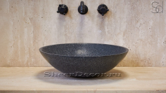 Гранитная раковина Sfera из черного камня Grey Pearl КИТАЙ 001169011 для ванной комнаты_2