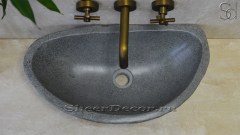 Раковина для ванной комнаты Piedra M13 из речного камня  Gris ИНДОНЕЗИЯ 0050451113_1