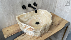 Каменная мойка Hector M131 из желтого оникса Honey Onyx ИНДИЯ 00701611131 для ванной комнаты_1