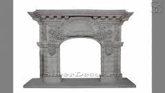 Каменный портал белого цвета для облицовки камина Lana из мрамора Bianco Extra 473111901_1