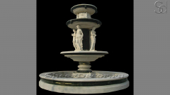 Мраморный фонтан белого цвета Lunet из камня сорта Bianco Grigio 502462141_1