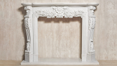 Мраморный портал белого цвета для отделки камина Lorin из натурального камня Clouds 497010901_4