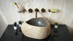 Мойка в ванную Piedra M445 из речного камня  Gris ИНДОНЕЗИЯ 00504511445_1