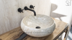 Мраморная раковина Ronda из бежевого камня Biscuit Stone ИНДОНЕЗИЯ 003375111 для ванной комнаты_2