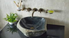 Мойка в ванную Piedra M547 из речного камня  Negro ИНДОНЕЗИЯ 00506911547_2