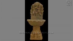 Мраморный фонтан коричневого цвета Distrito Putti из камня сорта Rosso Sole 0141131410_1