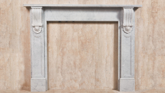 Мраморный портал белого цвета для отделки камина Norma M7 из натурального камня Bianco Carrara 169005107_7