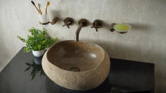Мойка в ванную Piedra M388 из речного камня  Beige ИНДОНЕЗИЯ 00501111388_2