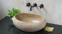 Раковина для ванной Piedra M636 из речного камня  Beige ИНДОНЕЗИЯ 00501111636_1