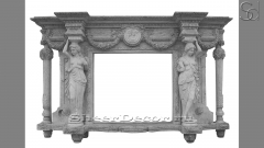 Мраморный портал белого цвета для отделки камина Miko из натурального камня Bianco Extra 538111901_1